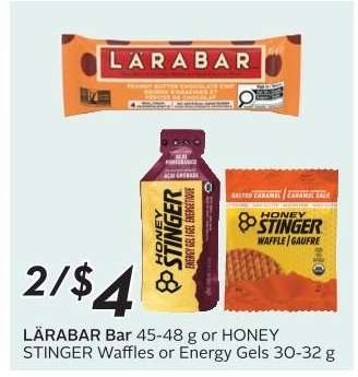 LÄRABAR Bar or HONEY STINGER Waffles or Energy Gels