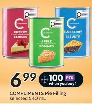 COMPLIMENTS Pie Filling