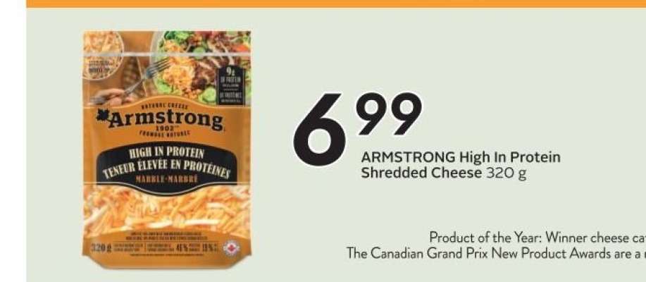 ARMSTRONG High In Protein Shredded Cheese 320 g
