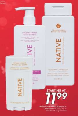 NATIVE Body Wash, Shampoo or Conditioner