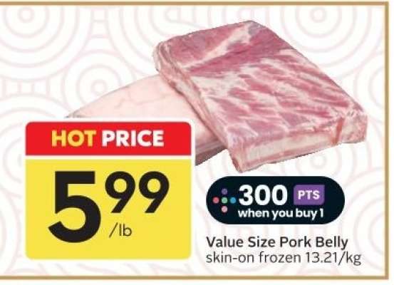 Value Size Pork Belly