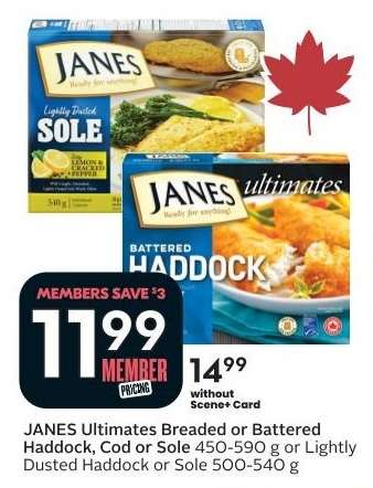 JANES Ultimates Breaded or Battered Haddock, Cod or Sole