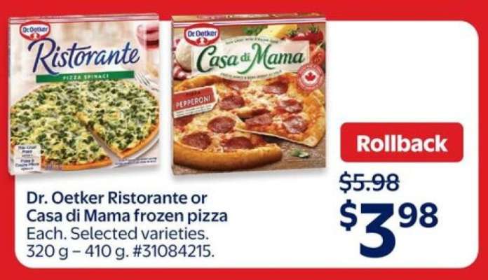 Dr. Oetker Ristorante or Casa di Mama Frozen Pizza