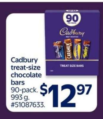 Cadbury treat-size chocolate bars