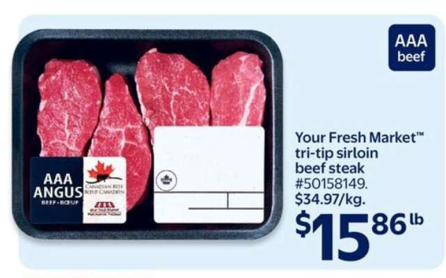 Your Fresh Market tri-tip sirloin beef steak