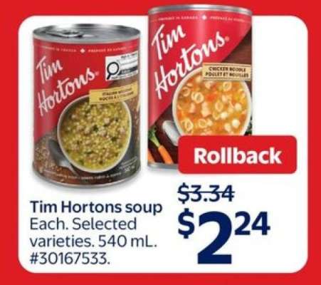 Tim Hortons Soup
