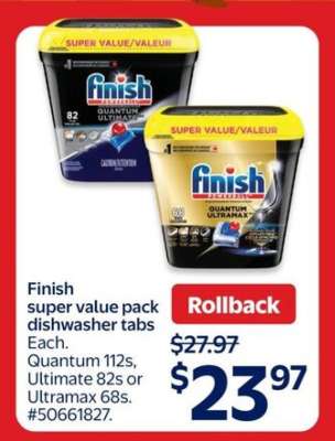 Finish super value pack dishwasher tabs