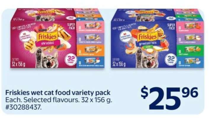 Friskies wet cat food variety pack