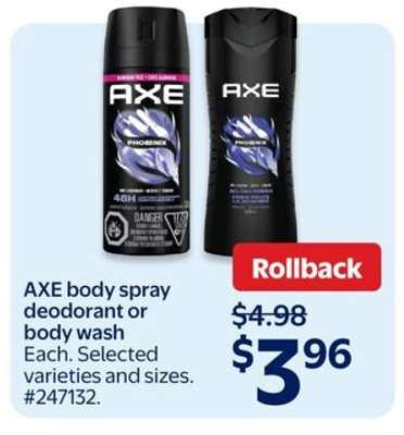 AXE Body Spray, Deodorant or Body Wash