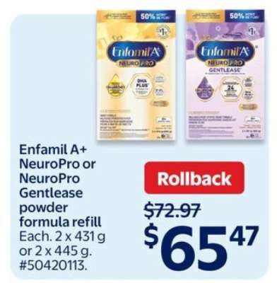 Enfamil A+ NeuroPro or NeuroPro Gentlease powder formula refill