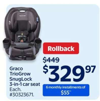 Graco TrioGrow SnugLock 3-in-1 Car Seat