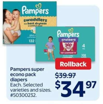 Pampers super econo pack diapers