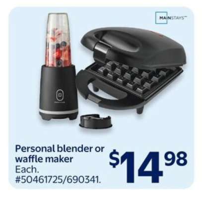 Personal blender or waffle maker