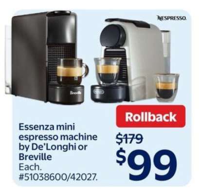 Essenza mini espresso machine by De’Longhi or Breville