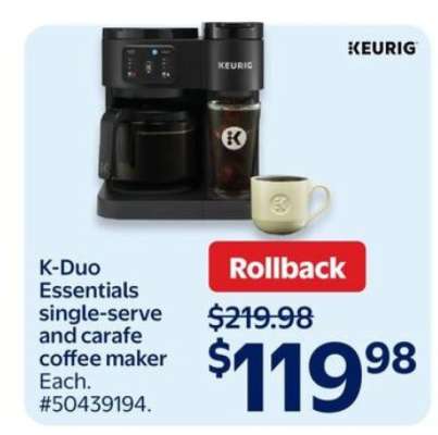 K-Duo Essentials single-serve and carafe coffee maker