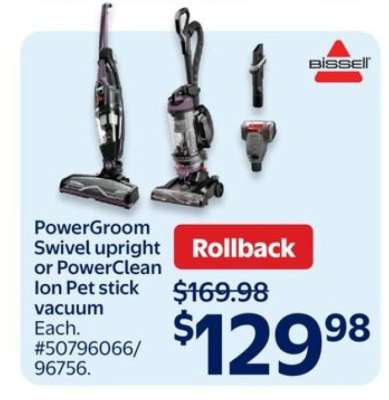 PowerGroom Swivel upright or PowerClean Ion Pet stick vacuum