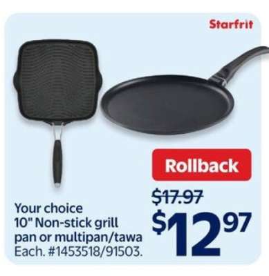 Starfrit 10" Non-stick grill pan or multipan/tawa