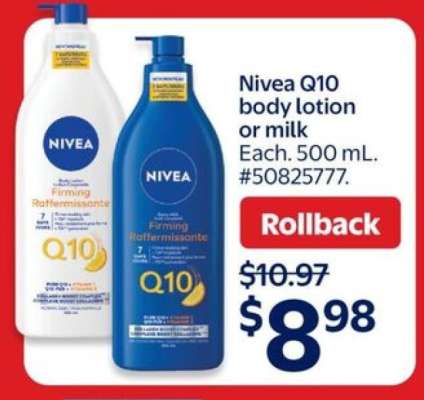 Nivea Q10 body lotion or milk
