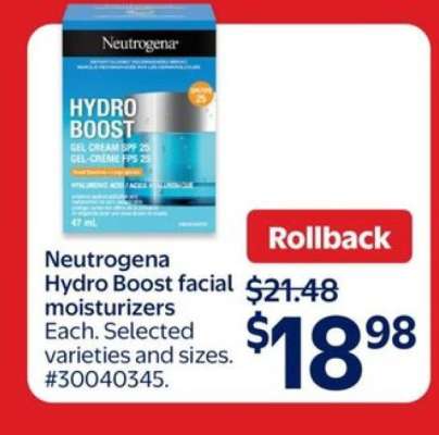 Neutrogena Hydro Boost facial moisturizers