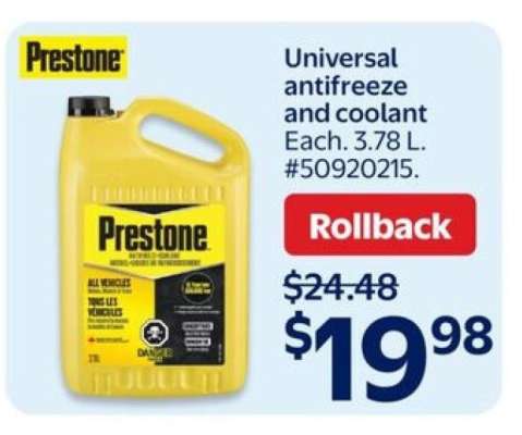 Prestone Universal Antifreeze and Coolant
