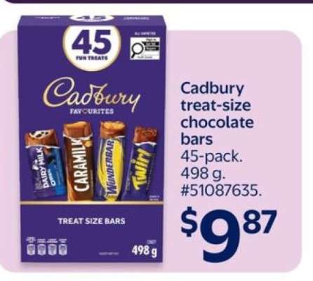 Cadbury treat-size chocolate bars
