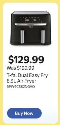 T-fal Dual Easy Fry 8.3L Air Fryer