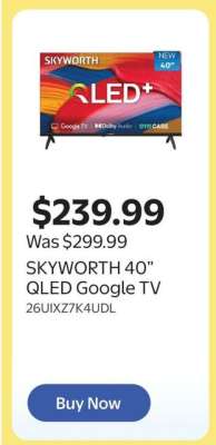 SKYWORTH 40” QLED Google TV