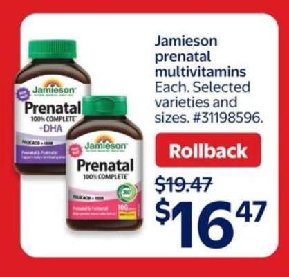 Jamieson prenatal multivitamins