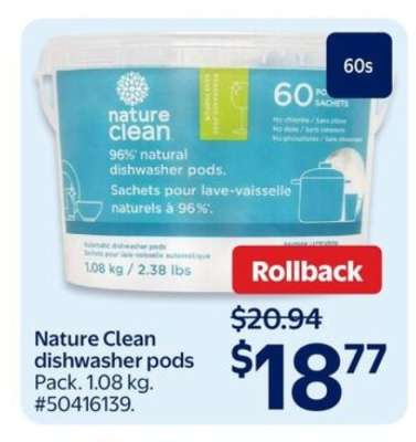 Nature Clean dishwasher pods