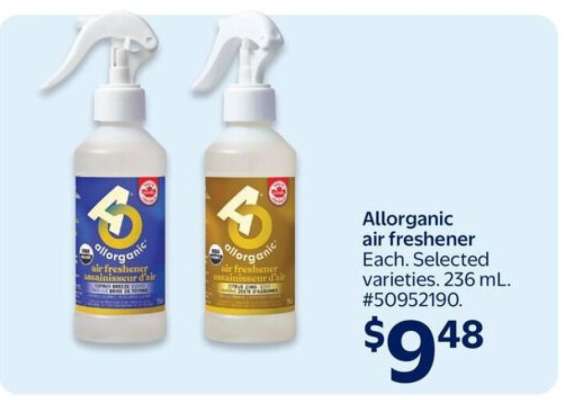 Allorganic air freshener