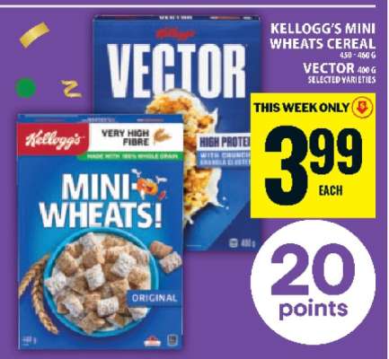 Kellogg's Mini Wheats Cereal / Vector