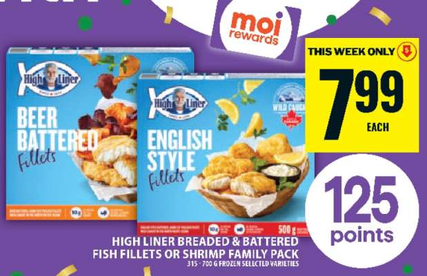 High Liner Breaded & Battered Fish Fillets or Shrimp Family Pack