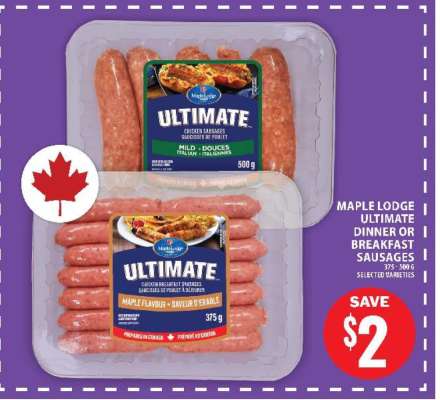 MAPLE LODGE ULTIMATE DINNER OR BREAKFAST SAUSAGES