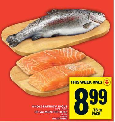 Whole Rainbow Trout or Salmon Portions
