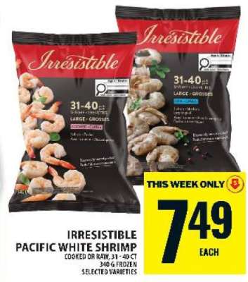 IRRÉSISTIBLE PACIFIC WHITE SHRIMP