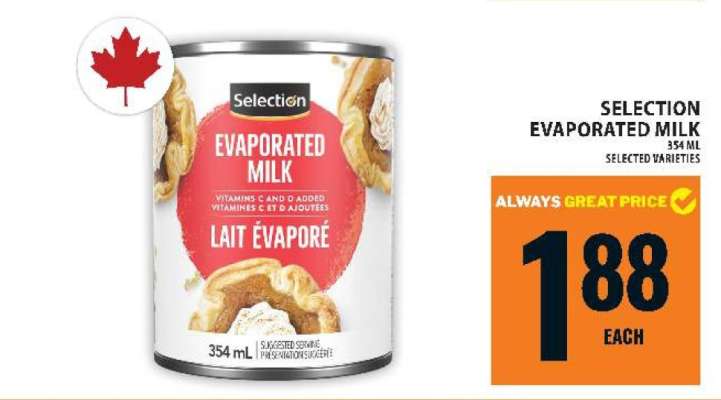 SELECTION EVAPORATED MILK