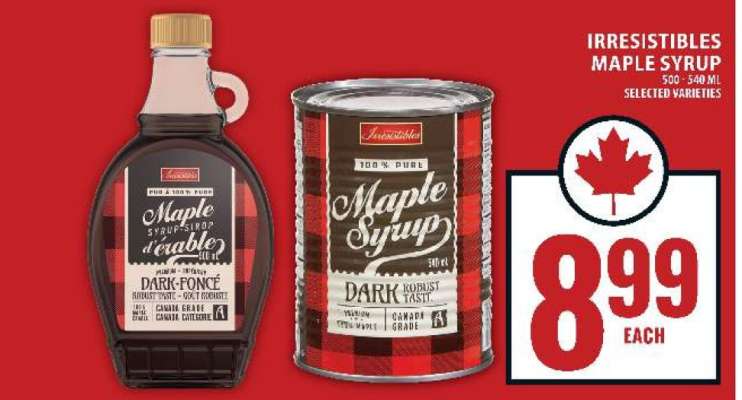 IRRESISTIBLES MAPLE SYRUP