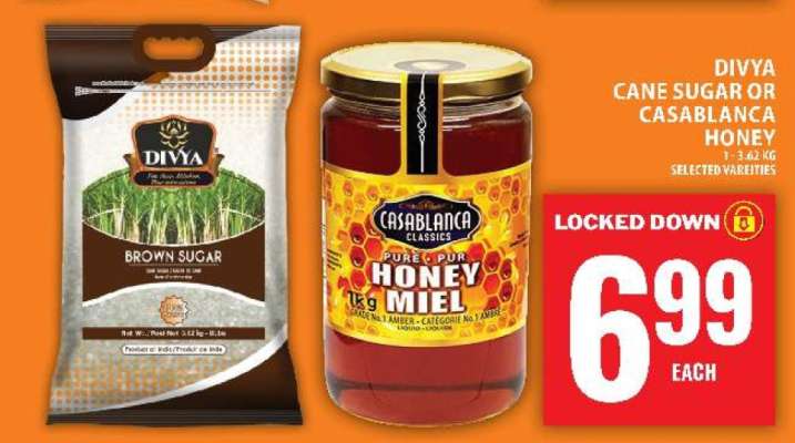 Divya Cane Sugar or Casablanca Honey