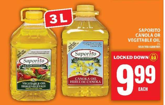 Saporito Canola or Vegetable Oil