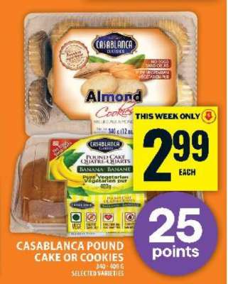 CASABLANCA Pound Cake or Cookies