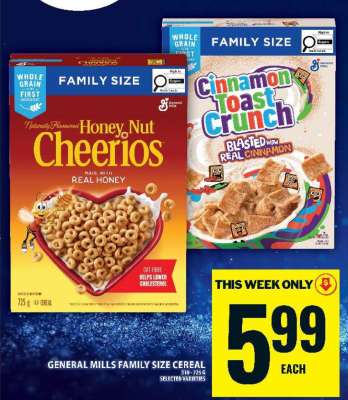 GENERAL MILLS FAMILY SIZE CEREAL
