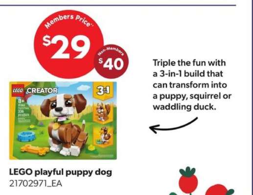 LEGO playful puppy dog